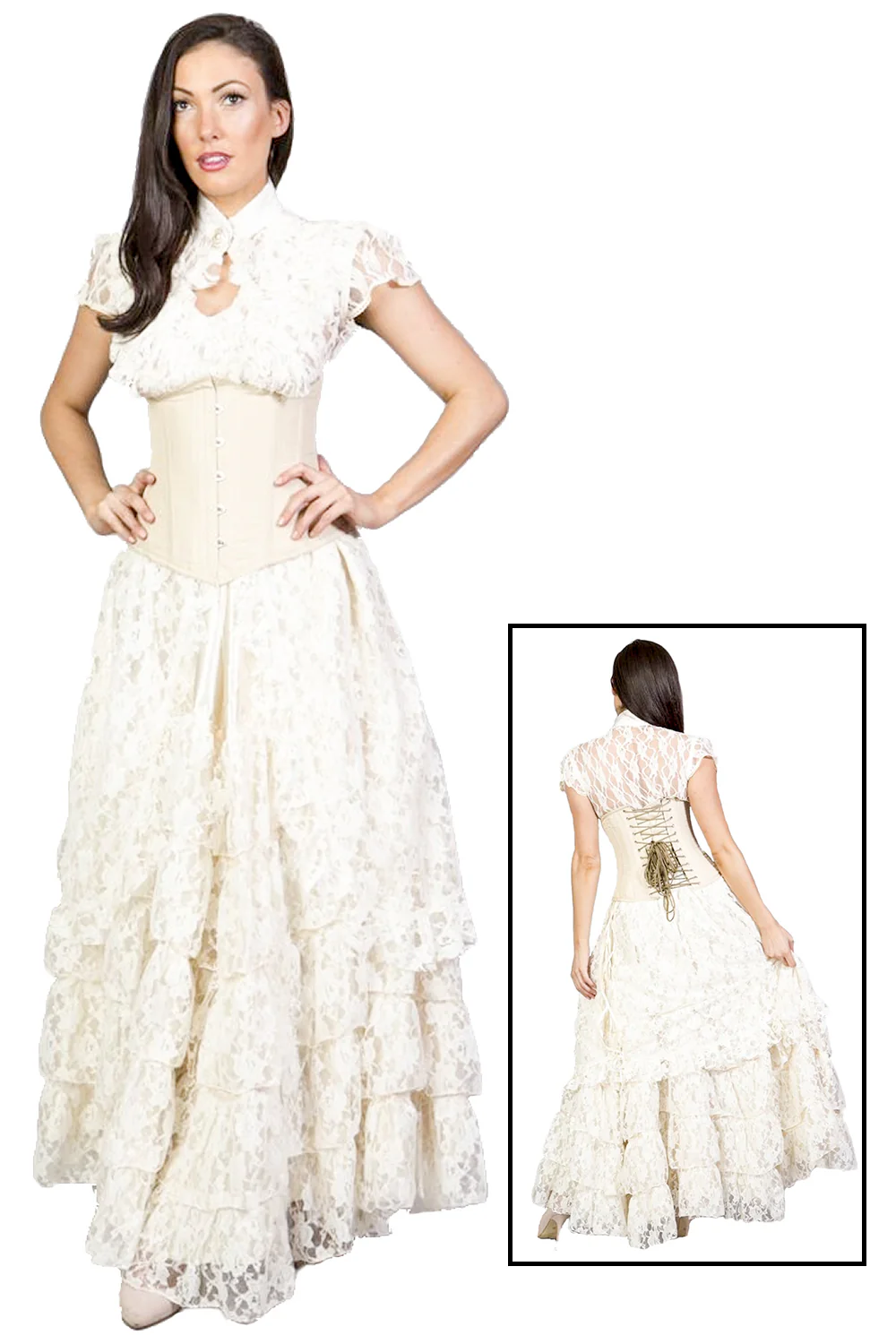 Burleska Victorian Skirt Cream (M/L, L/XL)