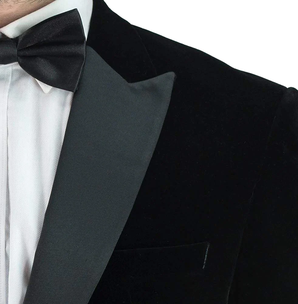 Cavani Rosa Black Velvet Tuxedo Jacket (34, 36, 38, 52) - Image 2