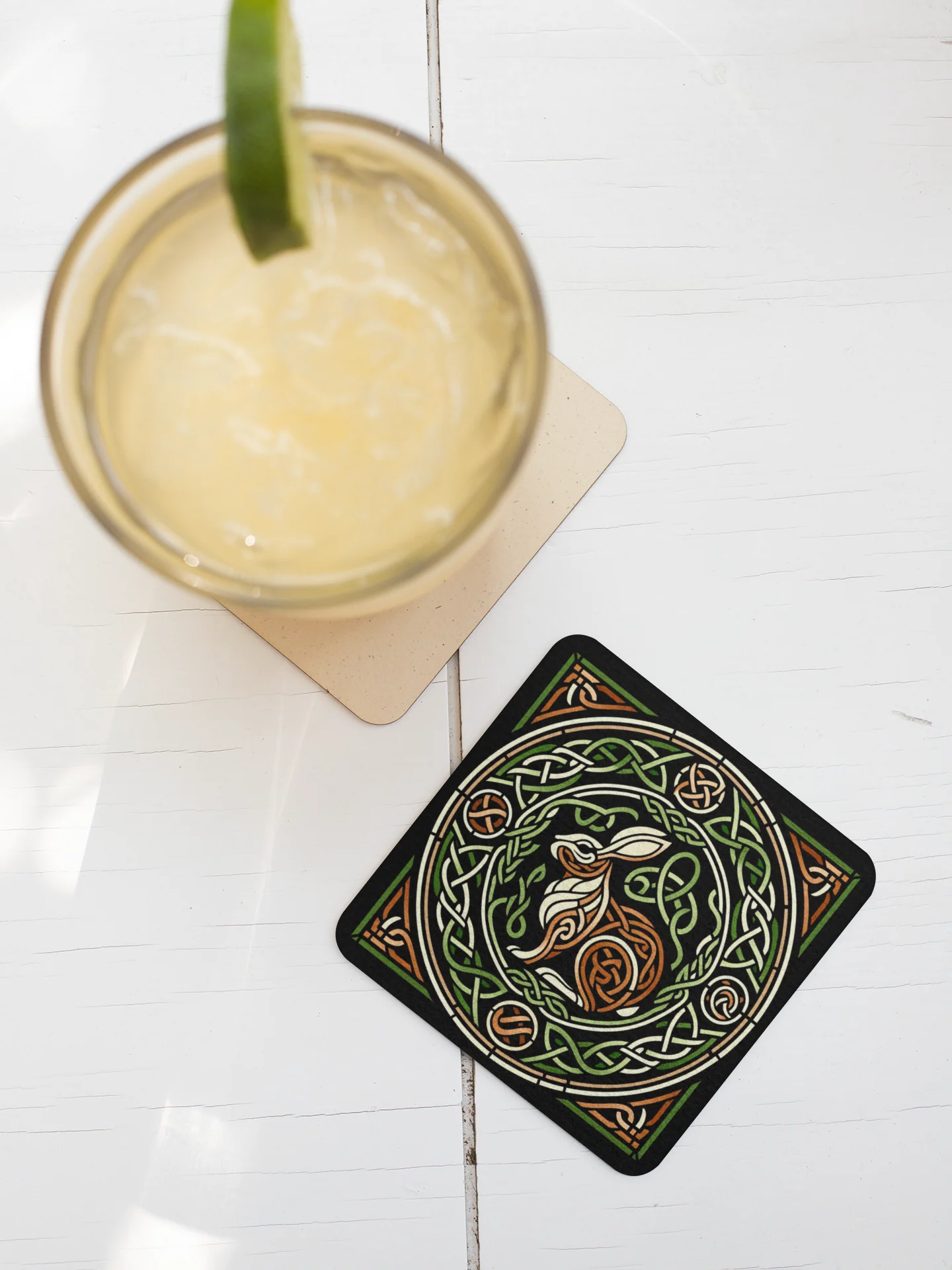 Celtic Knot Hare / Rabbit Coaster - Image 3