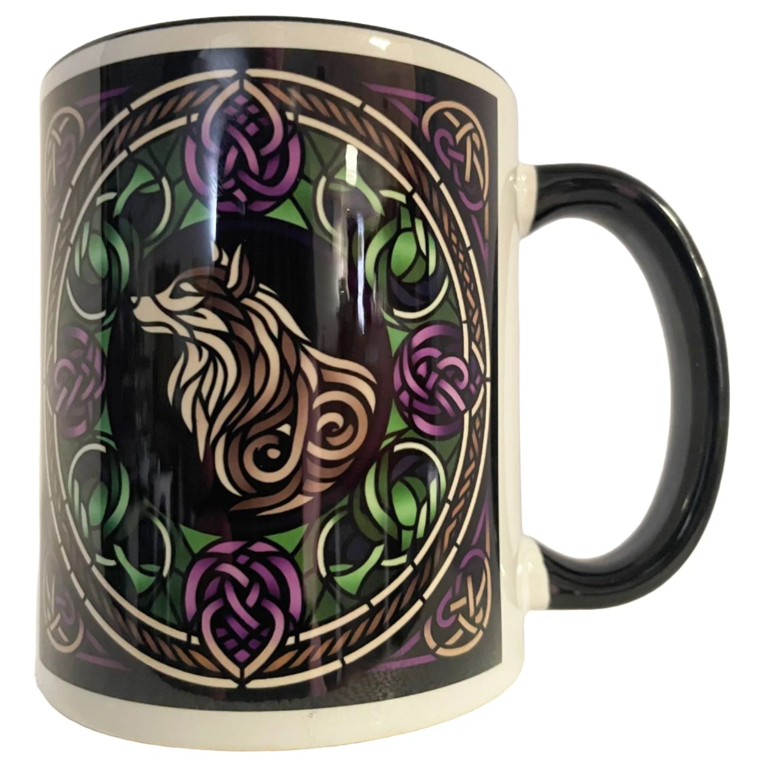 Celtic Knot White Wolf Mug - Image 2