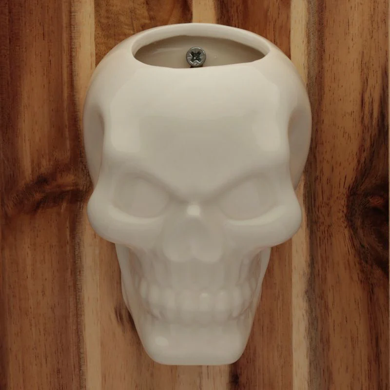 Ceramic Skull Garden Wall Planter - Image 2
