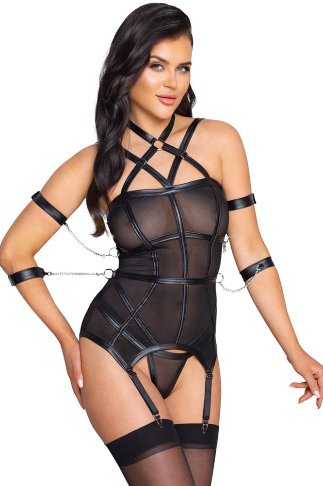 Cottelli Bondage Harness Lingerie Set - Image 3