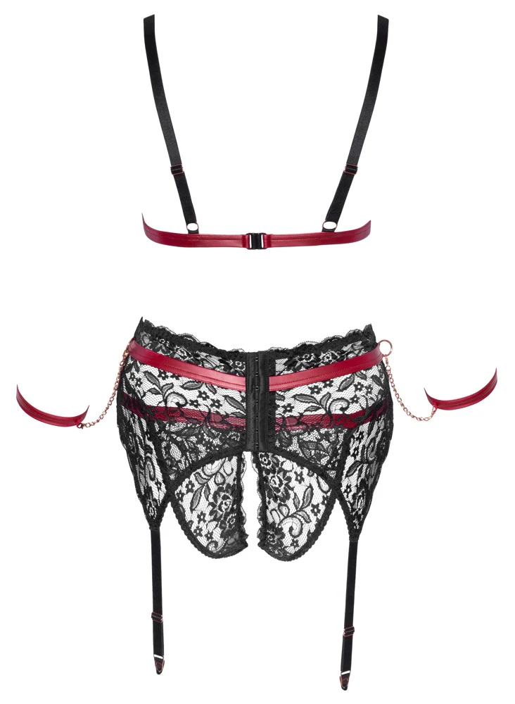 Cottelli Bondage Plus Size Suspender Set - Image 7