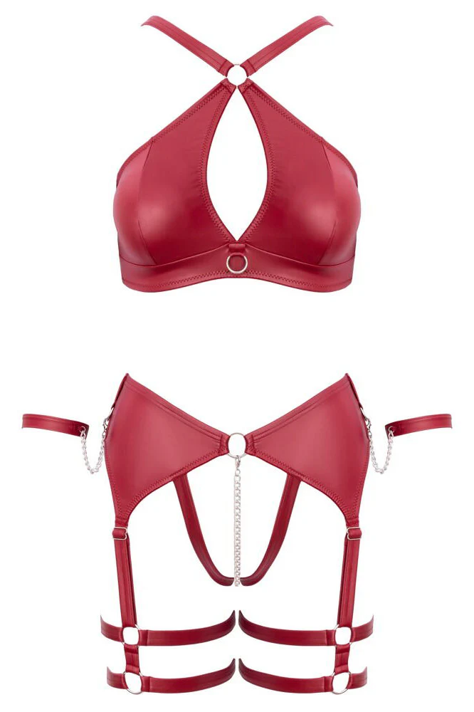 Cottelli Bondage Red Lingerie Set - Image 10