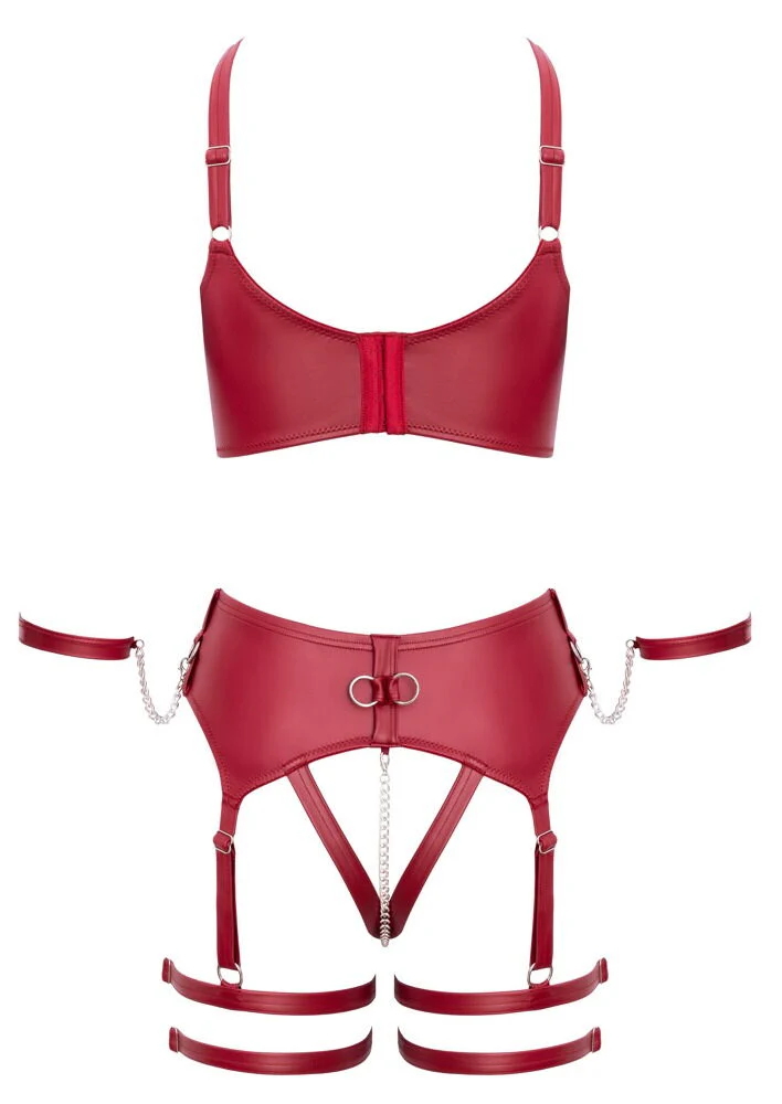 Cottelli Bondage Red Lingerie Set - Image 11