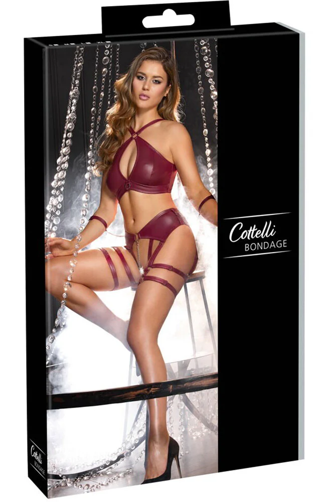 Cottelli Bondage Red Lingerie Set - Image 12