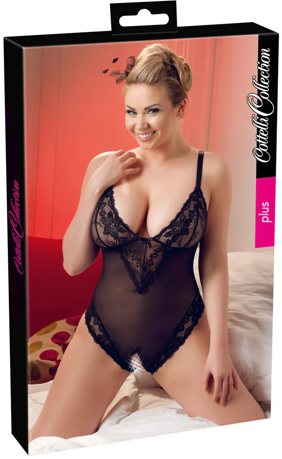 Cottelli Collection Plus Size Crotchless Body - Image 4