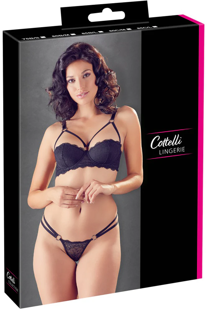 Cottelli Lingerie Bra and String (M, L) - Image 2