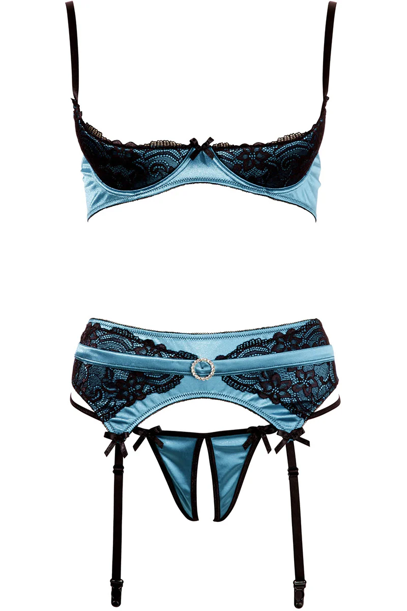 Cottelli Lingerie Jade Shelf Bra Set (XL) - Image 2