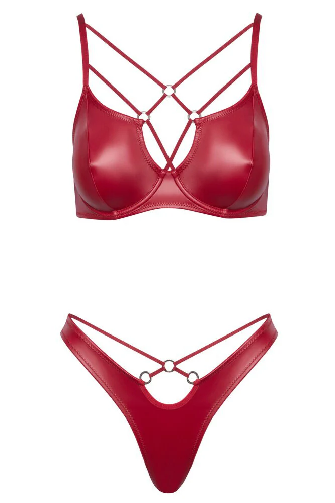 Cottelli Lingerie Red Bra Set - Image 6