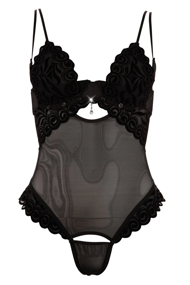 Cottelli Lingerie Rhinestone String Body - Image 9