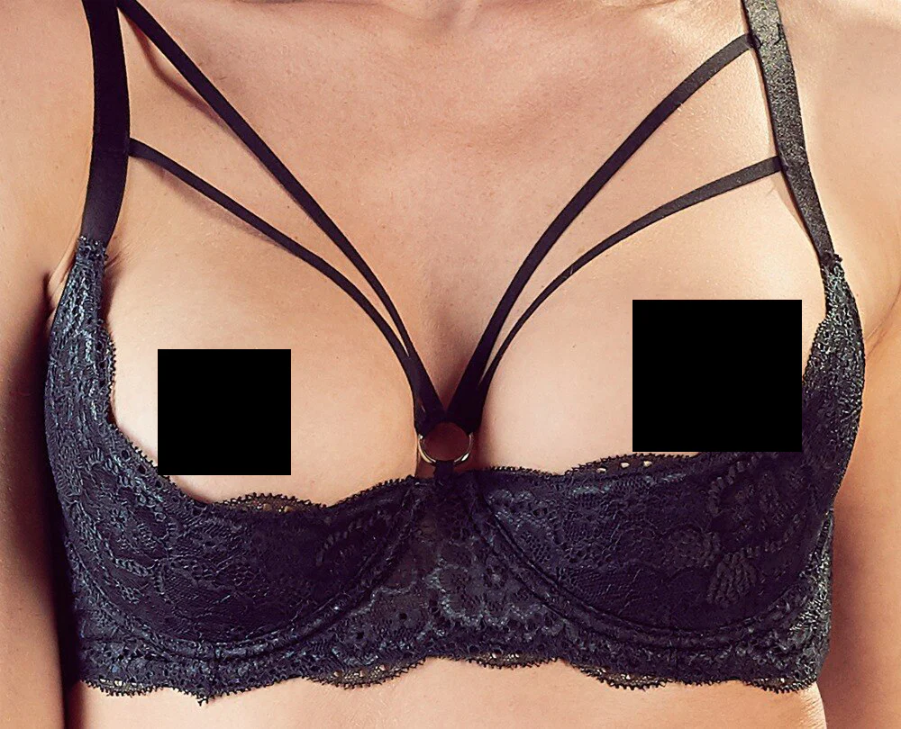 Cottelli Lingerie Shelf Bra and String (80C/M) - Image 2