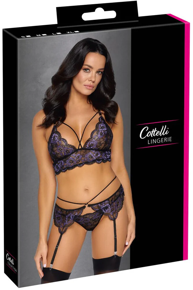 Cottelli Lingerie Suspender Set (L, XL) - Image 9