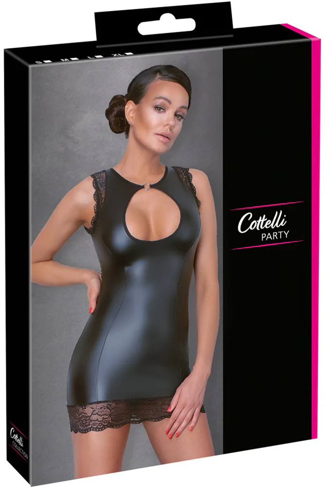 Cottelli Party Black Wetlook Dress - Image 8
