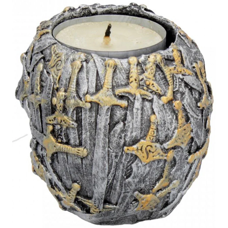 Cranial Blade Skull Tea Light Holder 10cm - Image 6