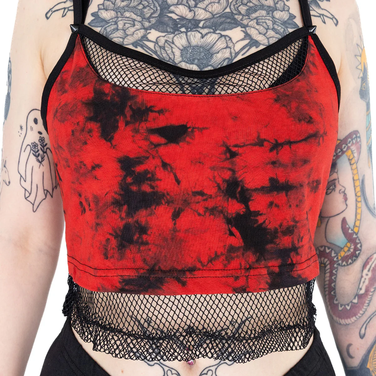 Heartless Danica Top Black Red Tie Dye (M,XL) - Image 3