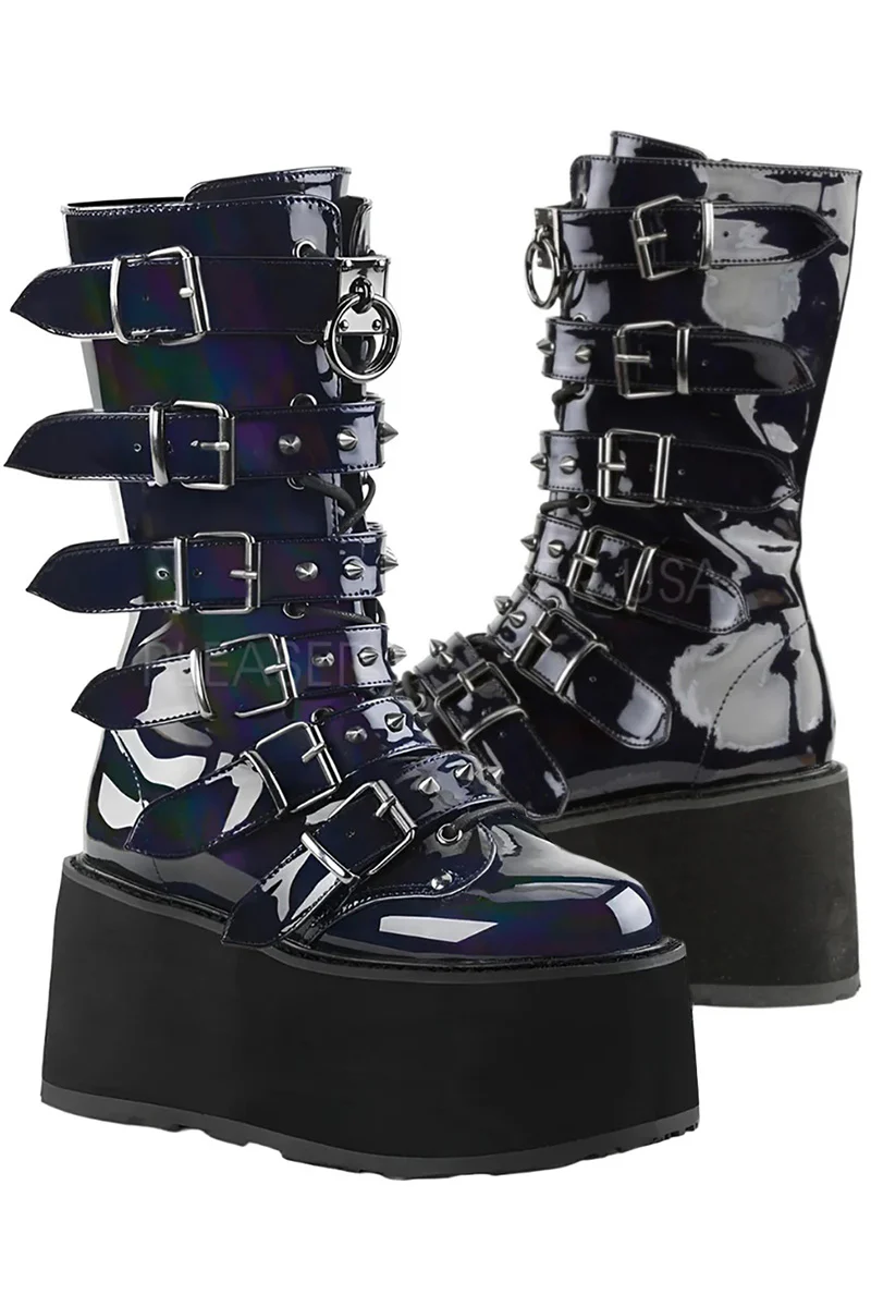 DemoniaCult DAMNED 225 Boots Hologram (UK3, 4, 5, 8, 9)
