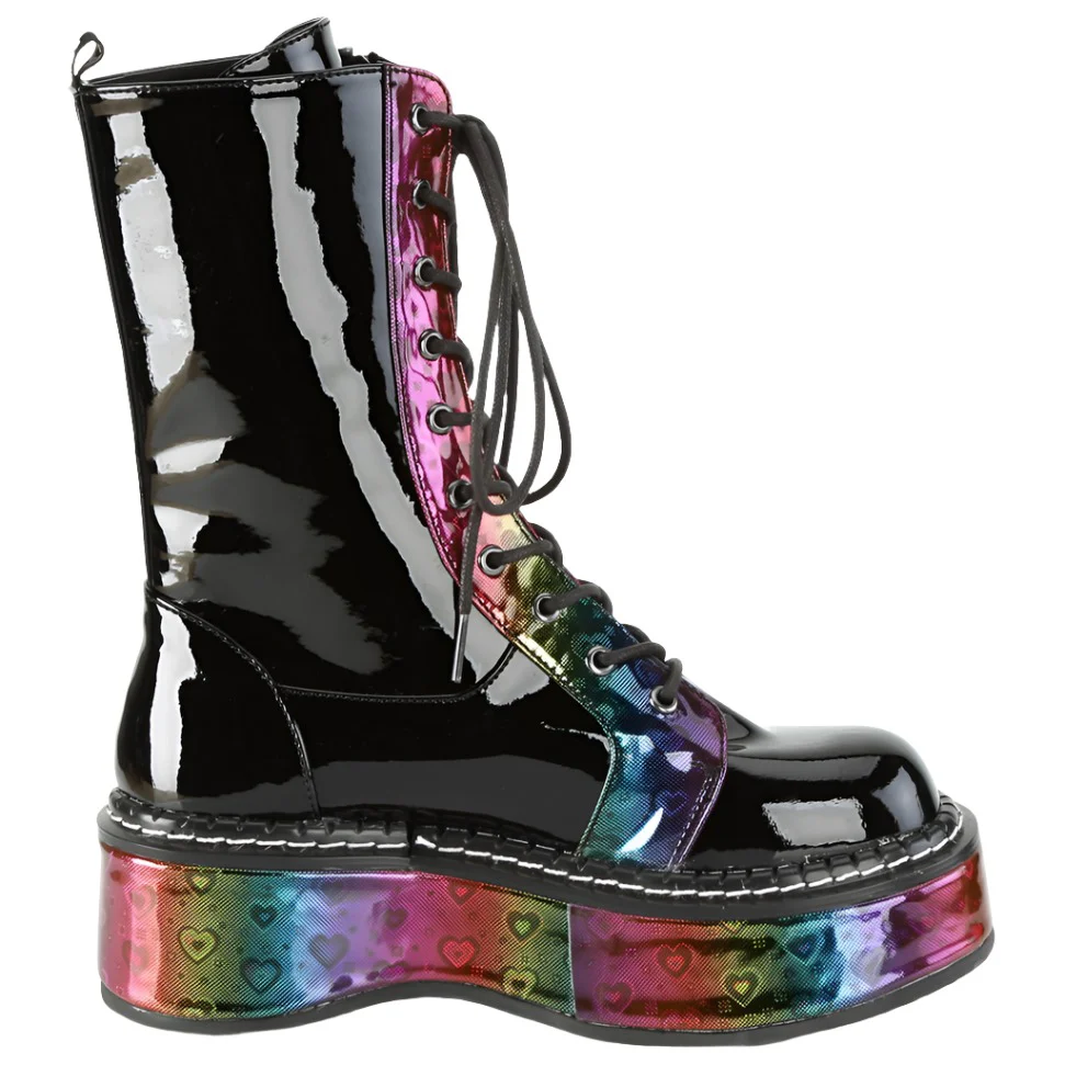 DemoniaCult EMILY 350 Boots Rainbow (UK3, 7, 8) - Image 3
