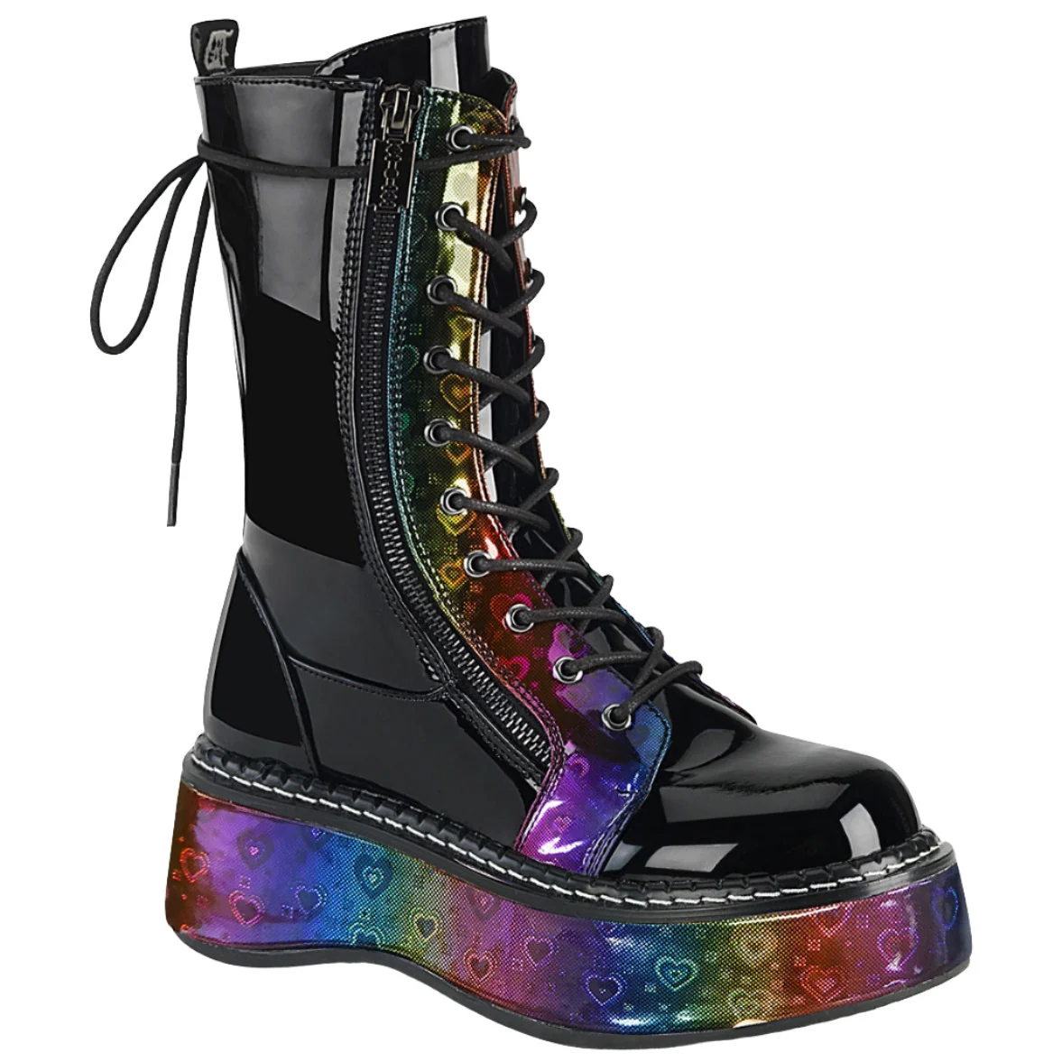 DemoniaCult EMILY 350 Boots Rainbow (UK3, 7, 8) - Image 5