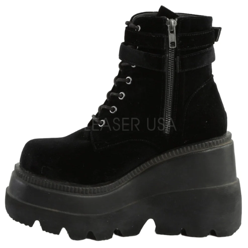 DemoniaCult SHAKER 52 Boots Velvet - Image 3