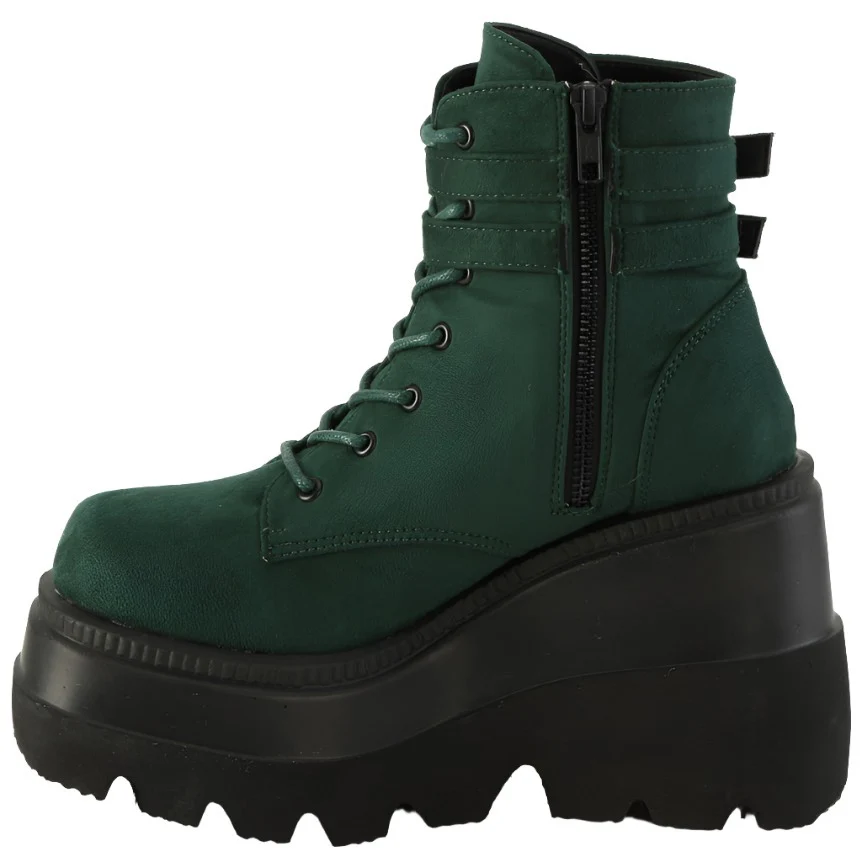 DemoniaCult Shaker 52 Emerald Suede Boots (UK8) - Image 2