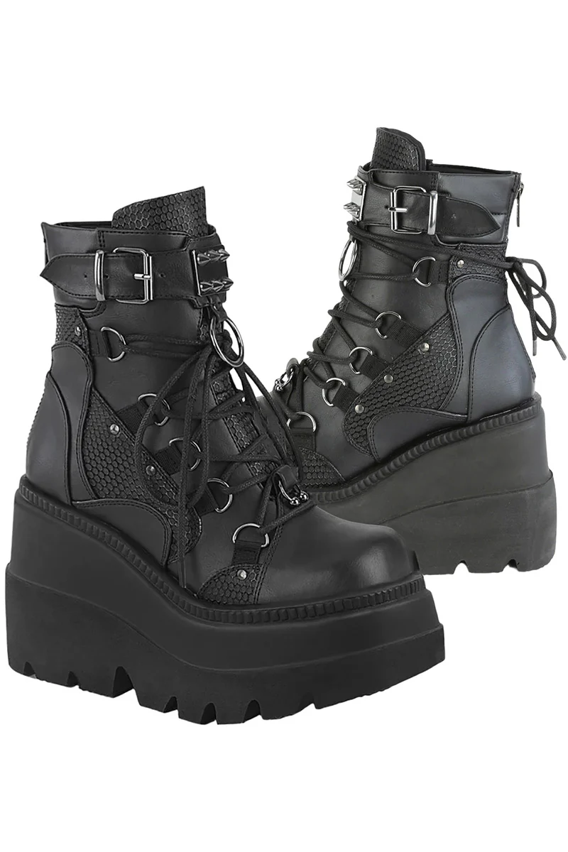 DemoniaCult Shaker 60 Boots Black (UK5, 7, 8)