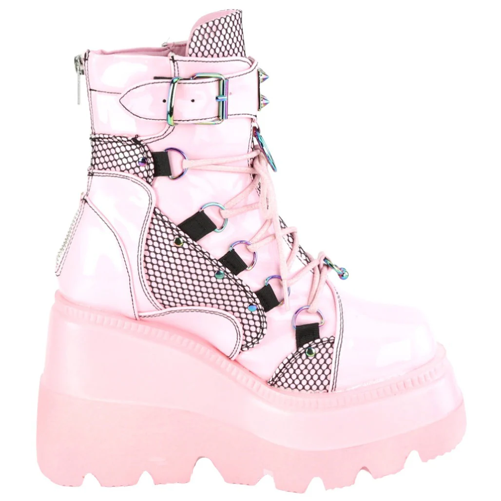 DemoniaCult Shaker 60 Pink Boots (UK5) - Image 3
