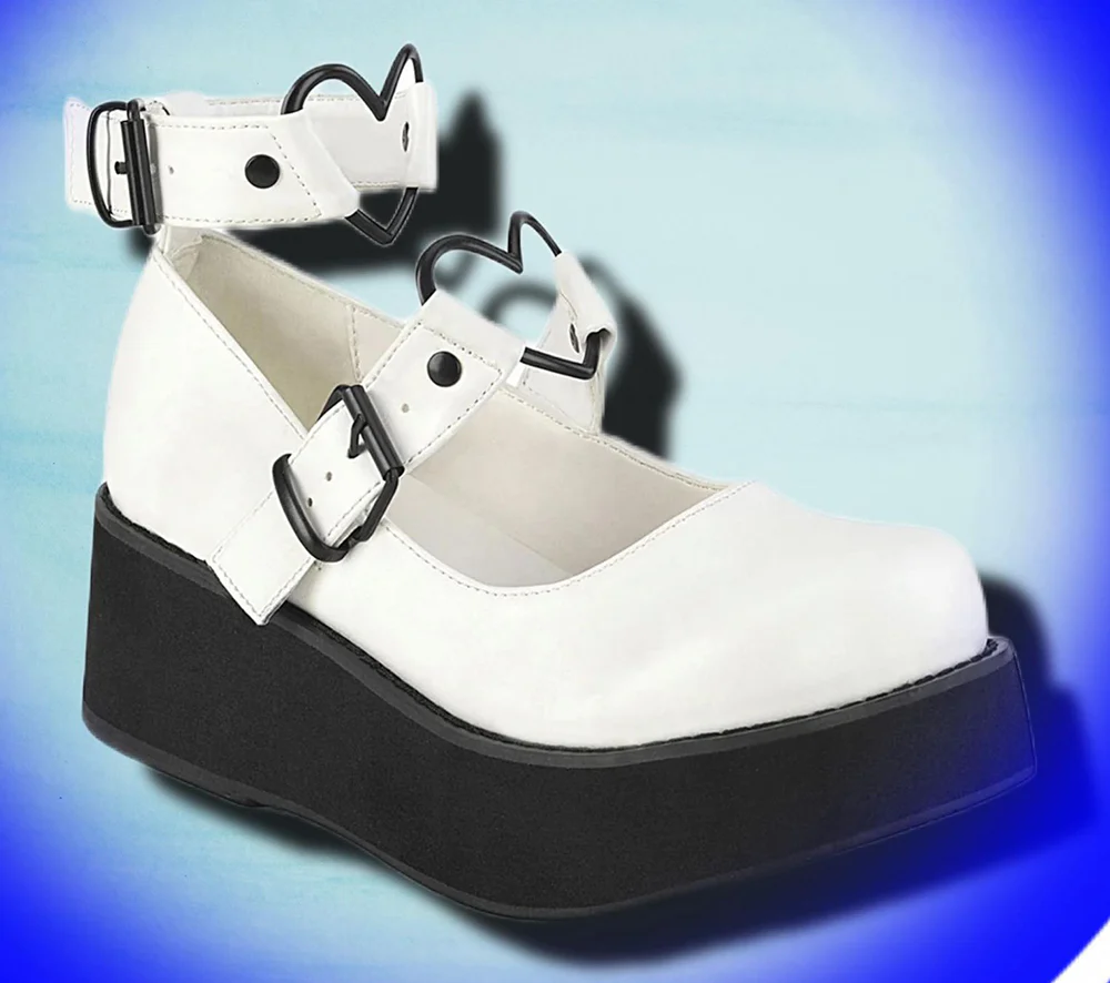 DemoniaCult SPRITE 02 White Shoes (UK6) - Image 2