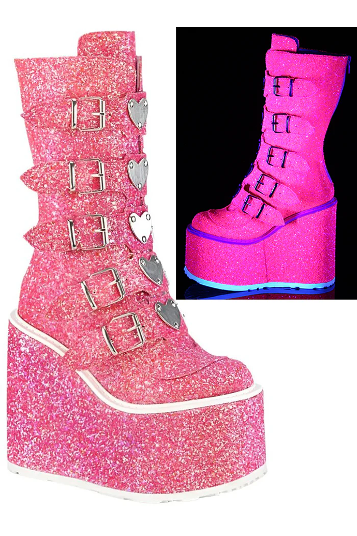 DemoniaCult SWING 230G Boots Pink (UK3, 4)