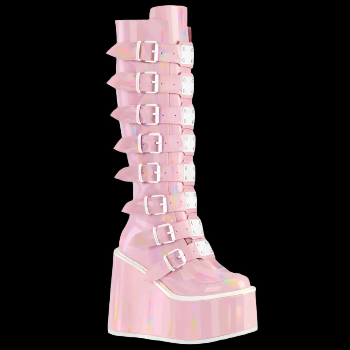 DemoniaCult SWING 815 Pink Holographic Boots (UK3) - Image 2