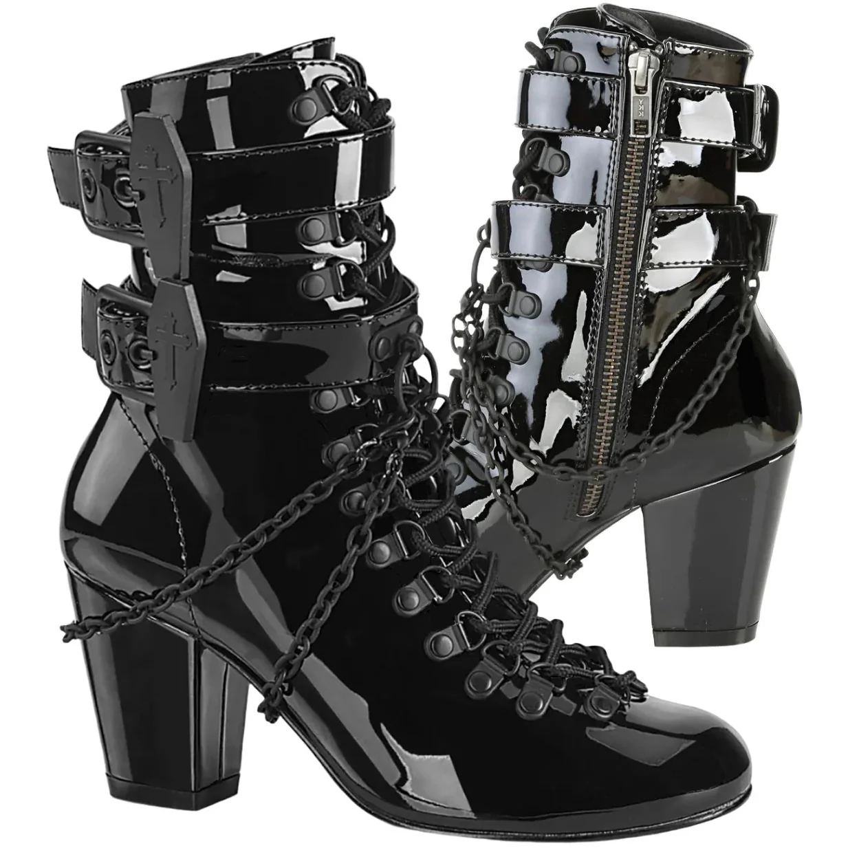 DemoniaCult VIVIKA 128 Boots Patent (UK4) - Image 8