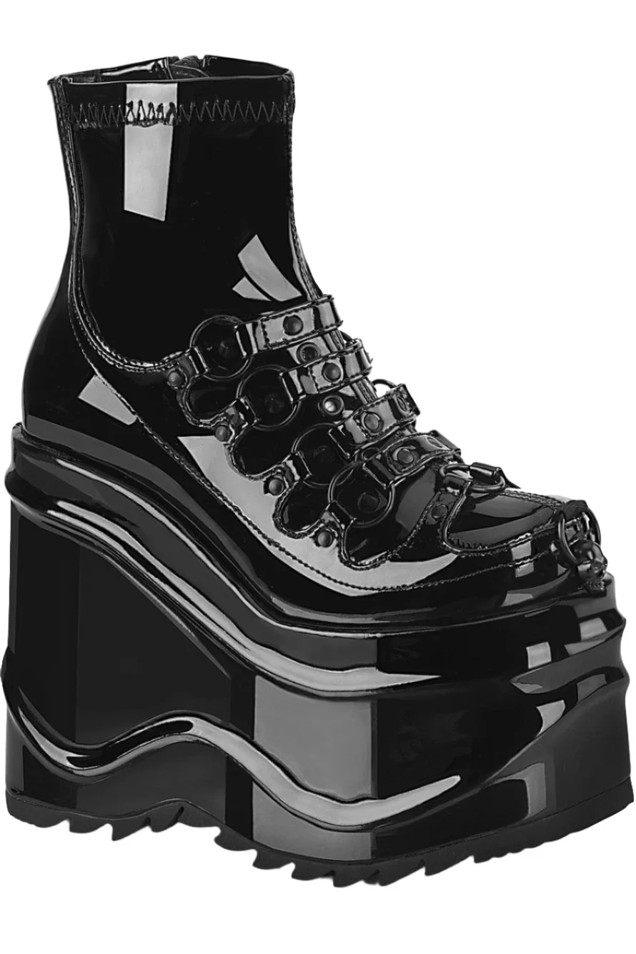 DemoniaCult WAVE 110 Patent Boots (UK7, 9) - Image 2