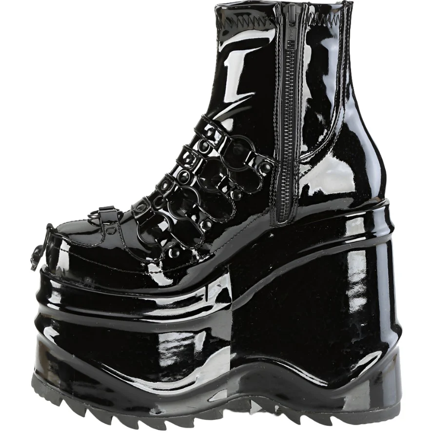 DemoniaCult WAVE 110 Patent Boots (UK7, 9) - Image 3