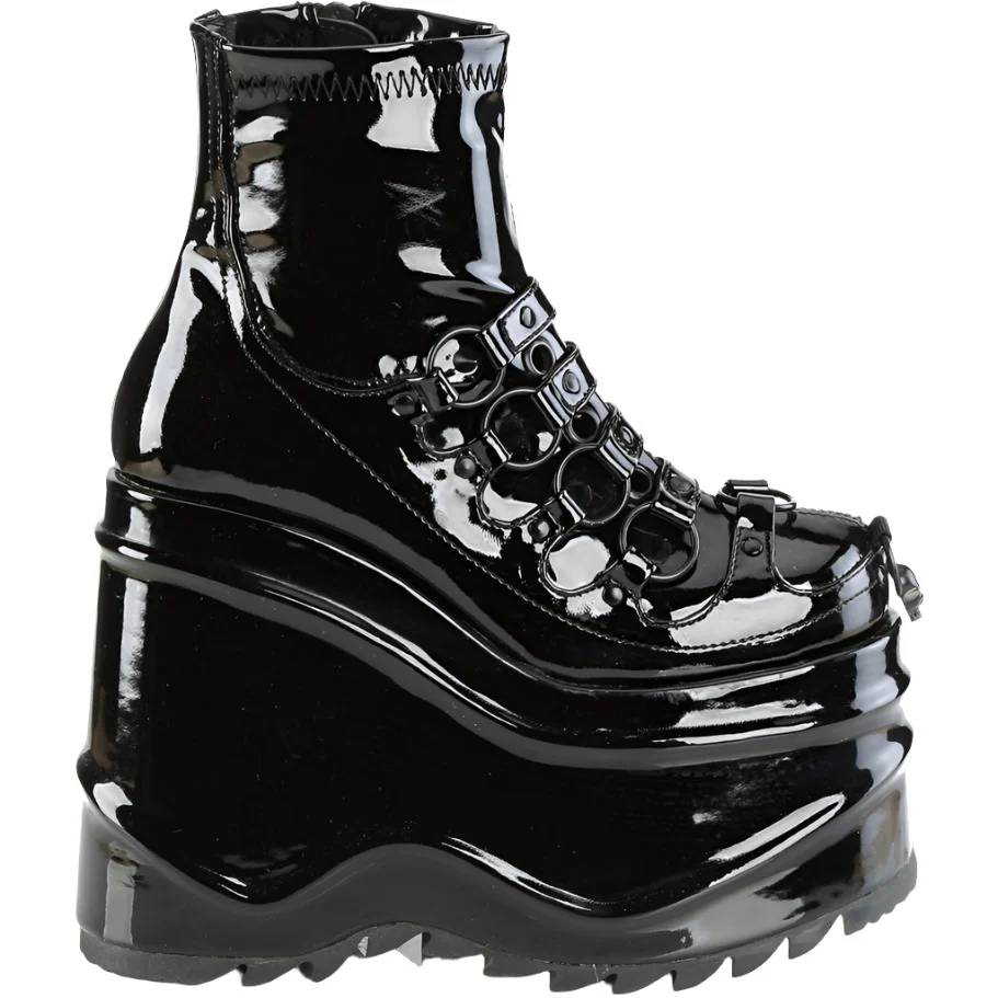 DemoniaCult WAVE 110 Patent Boots (UK7, 9) - Image 4