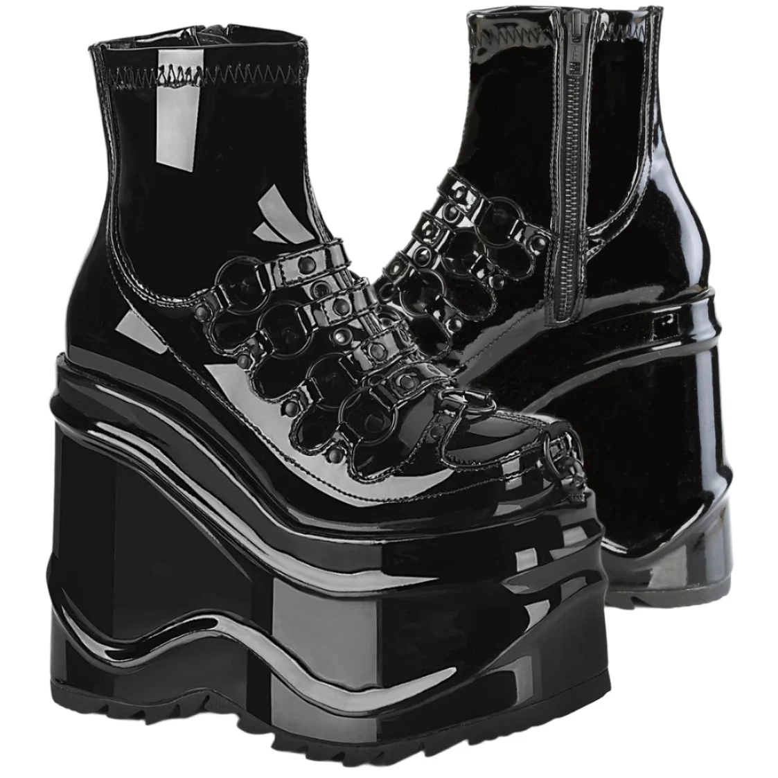 DemoniaCult WAVE 110 Patent Boots (UK7, 9) - Image 7