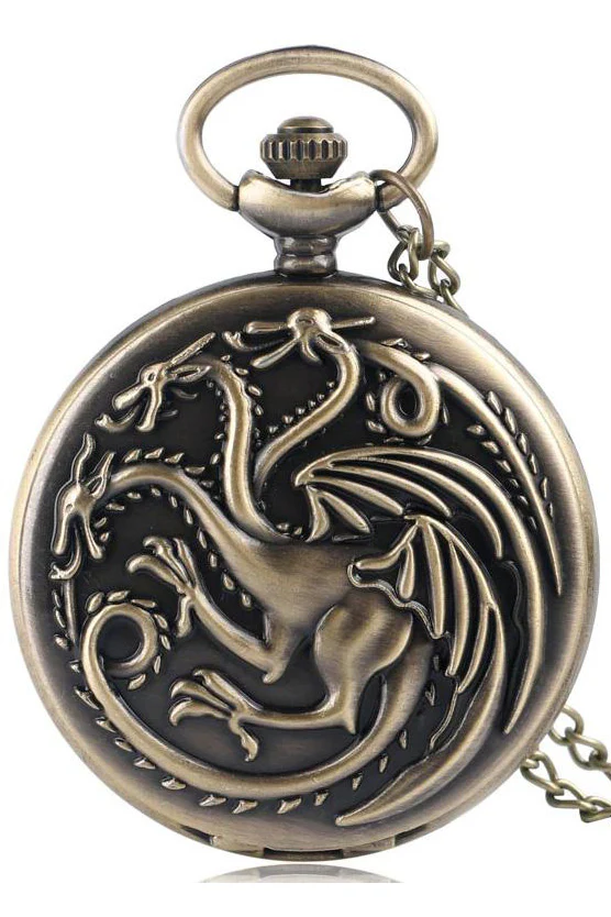 Dragon Steampunk Pocket Watch on Necklace Chain