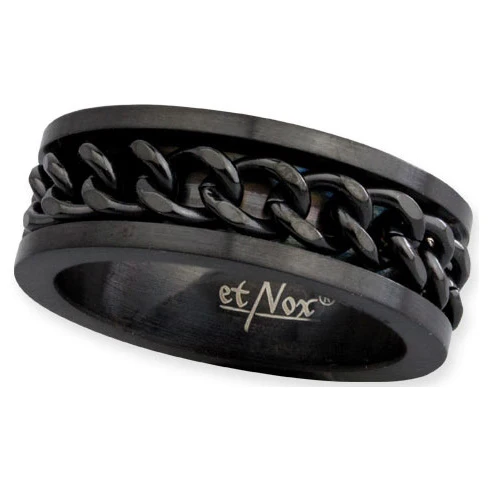 Echt etNox Black Mesh Steel Ring - Image 2
