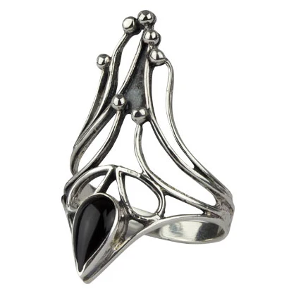 Echt etNox Black Nail with Onyx Silver Ring - Image 6