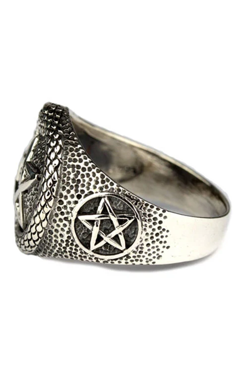 Echt etNox Pentacle and Snake Ring - Image 2