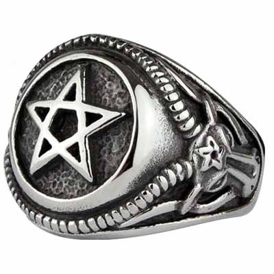 etNox Big Pentagram Ring - Image 3
