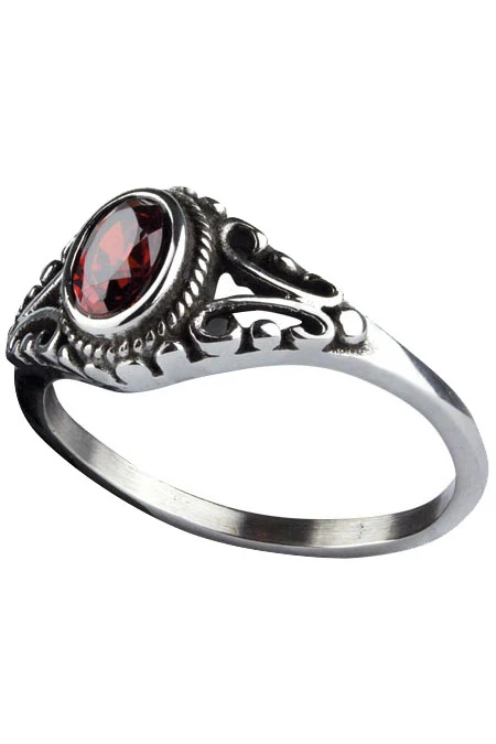 etNox Ornament Red Zirconia Ring
