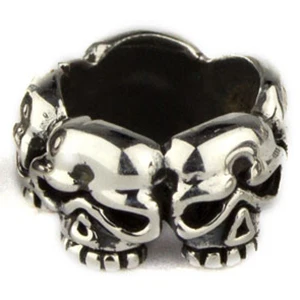 etNox Skull Silver Beard/Hair Bead - Image 3