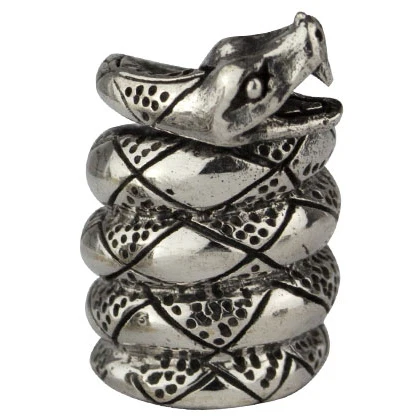etNox Snake Silver Beard/Hair Bead - Image 3