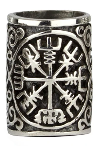 etNox Vegvisir Silver Beard/Hair Bead