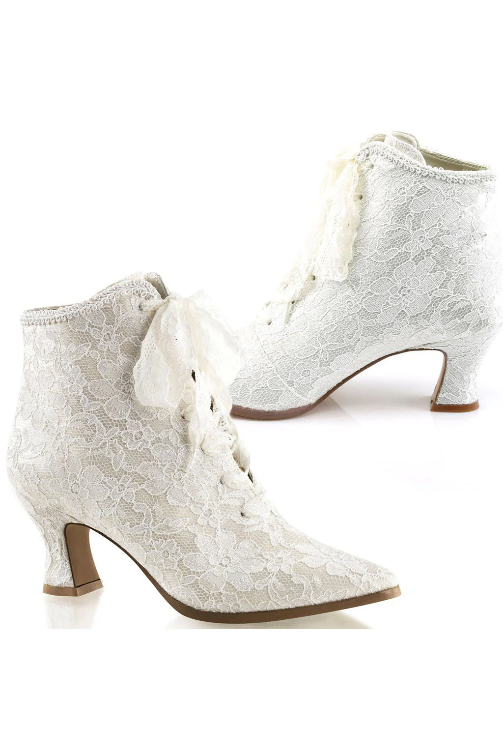 Fabulicious Victorian 30 Boots Ivory (UK4)