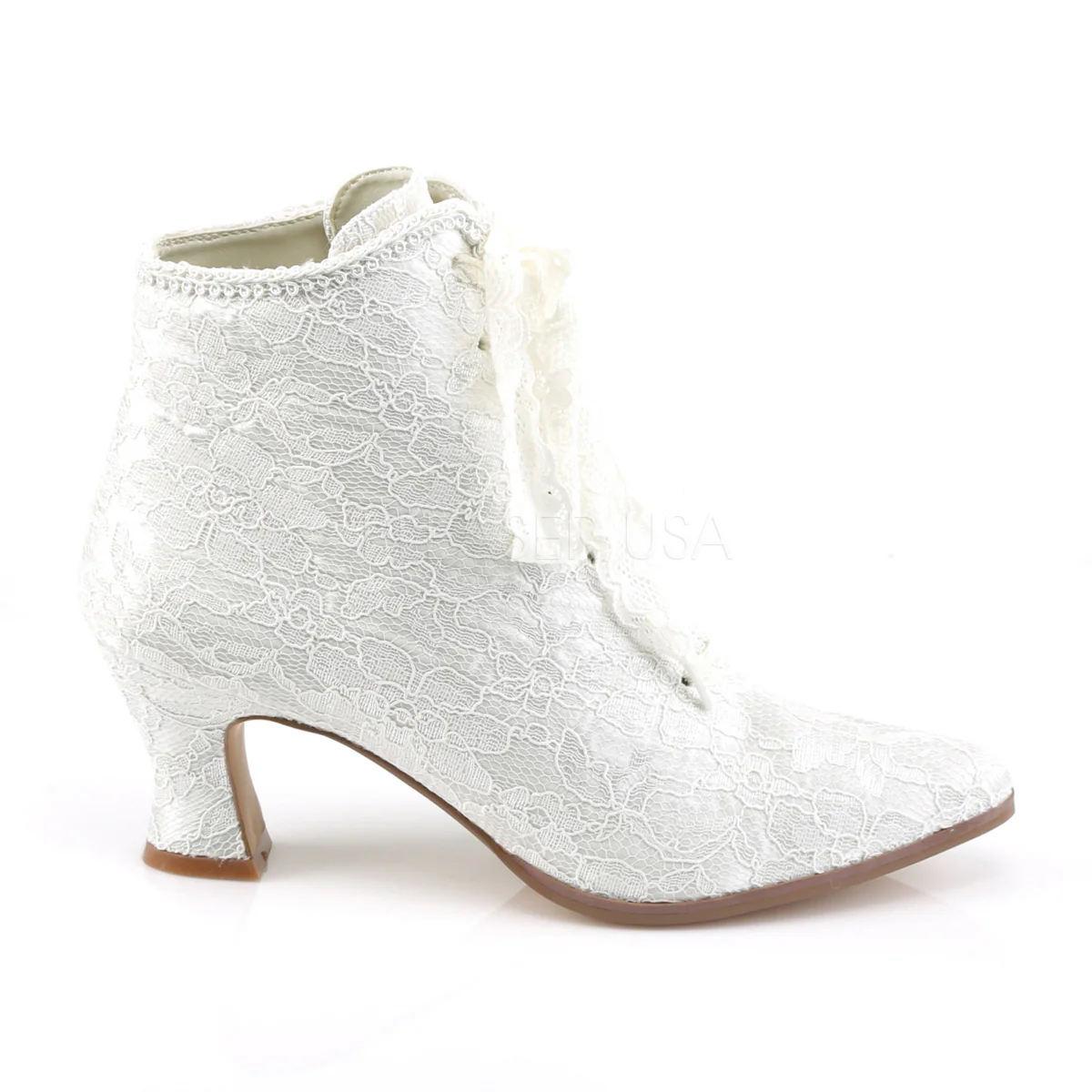 Fabulicious Victorian 30 Boots Ivory (UK4) - Image 6