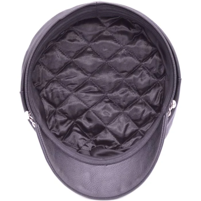 Faux Leather Captain Hat - Image 2