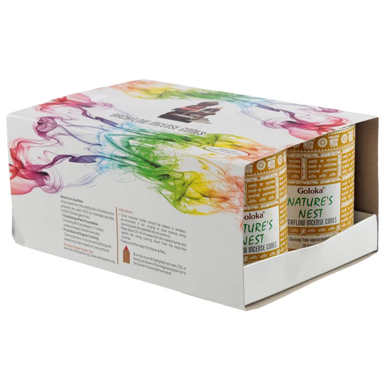 Goloka Natures Nest Backflow Incense Cones - Image 3