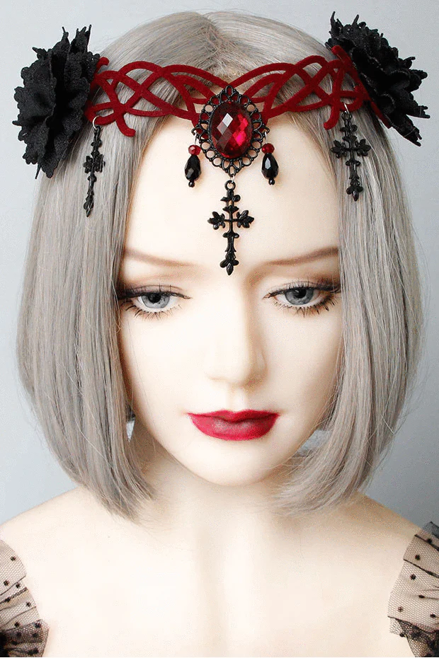 Gothic Blood Red Hairband