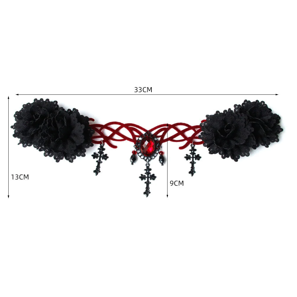 Gothic Blood Red Hairband - Image 3